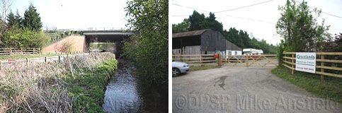 Crown Lane at M5 bridge, Gracelands Equestrian Centre