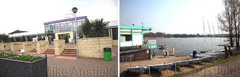 Transmitter masts & Iguana building