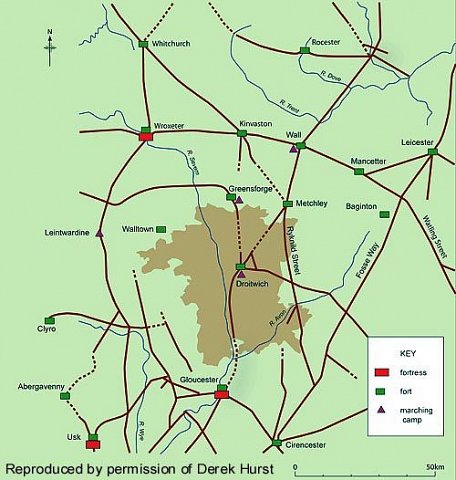 Roman Roads & Forts in the West Midlands Region
